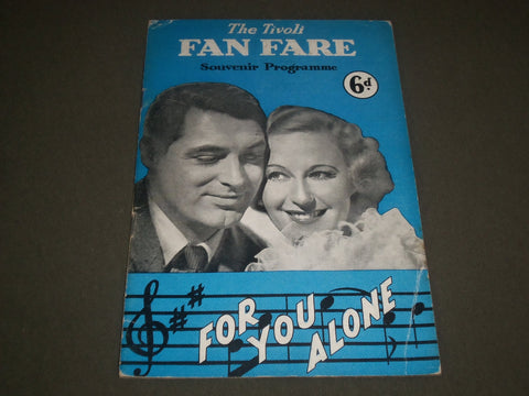 1937 FAN FARE SOUVENIR PROGRAMME - FOR YOU ALONE - GRACE MOORE - GRANT - J 2639