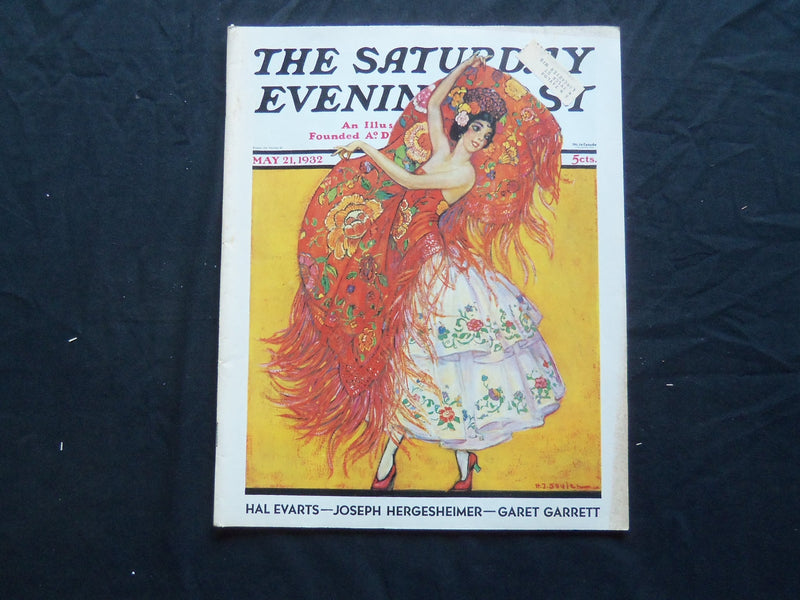 1932 MAY 21 THE SATURDAY EVENING POST MAGAZINE - ILLUSTRATED COVER -SP 1465