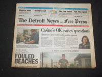 1994 AUG 27 DETROIT NEWS/FREE PRESS NEWSPAPER -CASINO'S OK RAISES QUES.- NP 7713