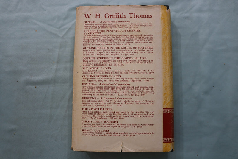 1962 ST. PAUL'S EPISTLE TO THE ROMANS HARDCOVER BOOK BY W.H. THOMAS - KD 9680