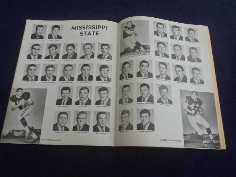 1966 OCT 29 ALABAMA VS MISSISSIPPI STATE FOOTBALL PROGRAM- KEN STABLER- ST 4452Q