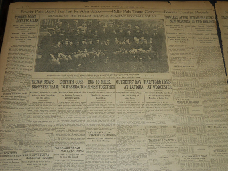 1911 OCT 31 THE BOSTON HERALD - BRANDEIS SHIFT FILLS HEARERS WITH WONDER- BH 173
