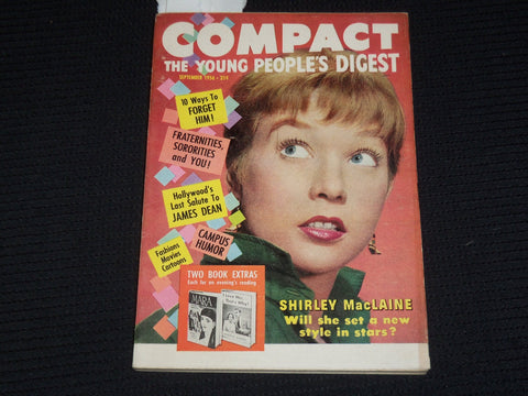 1956 SEPTEMBER COMPACT DIGEST MAGAZINE - SHIRLEY MACLAINE - JAMES DEAN- SP 4862F