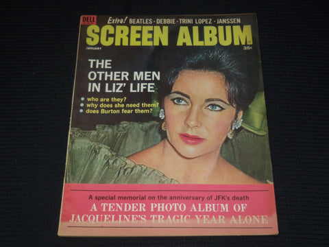 1965 JANUARY SCREEN ALBUM MAGAZINE - LIZ TAYLOR COVER - E 14660