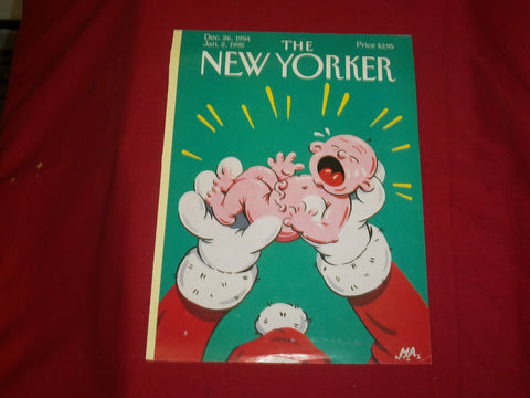 1994 DEC 26 - 1995 JAN 2 NEW YORKER MAGAZINE FRONT COVER ONLY-GREAT FOR FRAMING