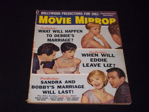 1961 FEBRUARY MOVIE MIRROR MAGAZINE - DEBBIE REYNOLDS FRONT COVER - E 16167