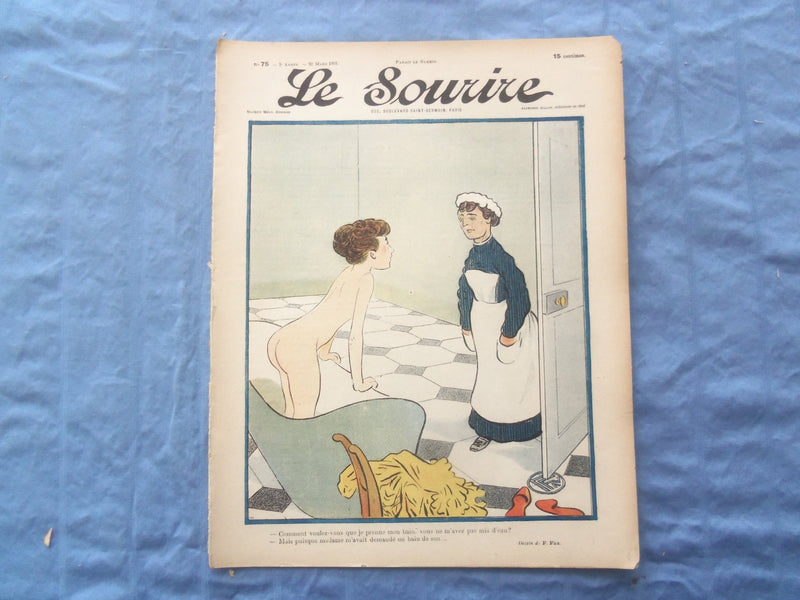 1901 MARCH 30 LE SOURIRE MAGAZINE - ILLUSTRATED COMEDY - FRENCH TEXT - SP 4864M
