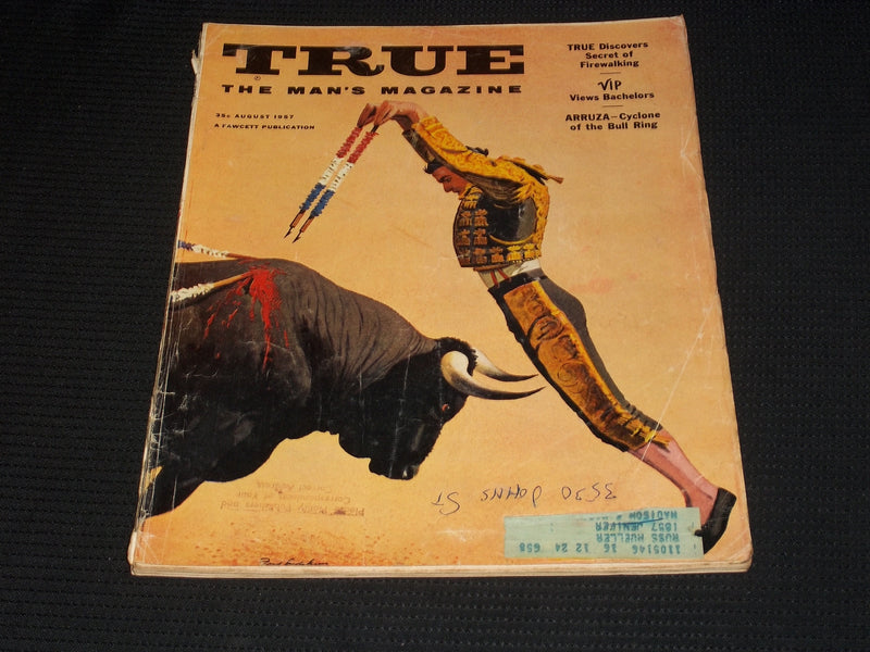1957 AUGUST TRUE MAGAZINE VERY NICE MAN'S COVER & ISSUE - E 3716