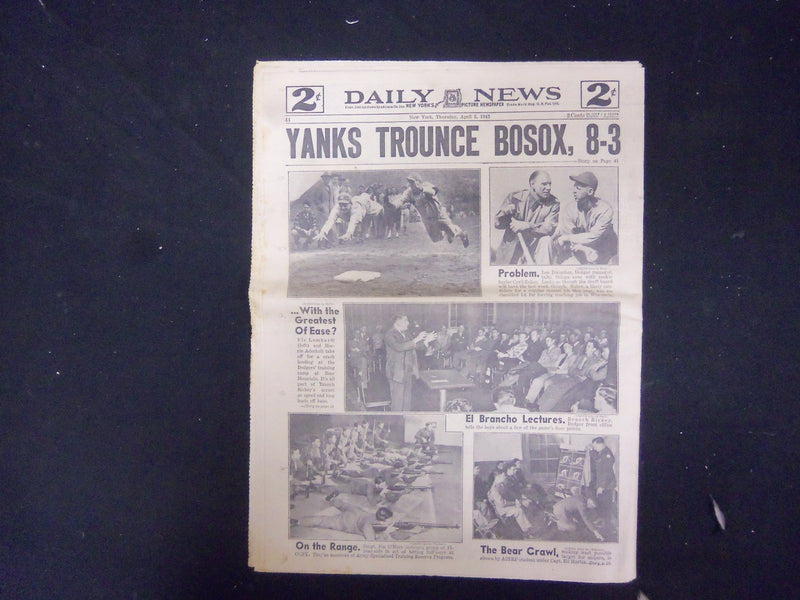 1945 APRIL 5 NEW YORK DAILY NEWS - 3RD, 9TH ROLL ON BERLIN ROAD - NP 2187