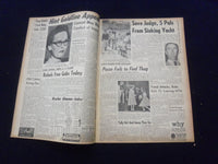 1958 JULY 14 BOSTON DAILY RECORD NEWSPAPER - 5 RESCUED IN HARBOR CRASH - NP 6355
