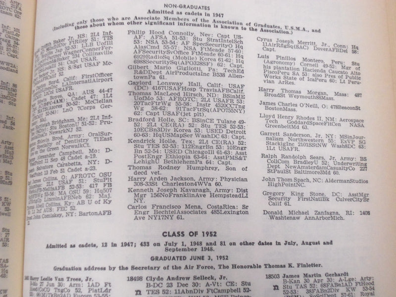 1964 REGISTER OF GRADUATES & FORMER CADETS OF U.S. MILITARY ACADEMY - KD 2953