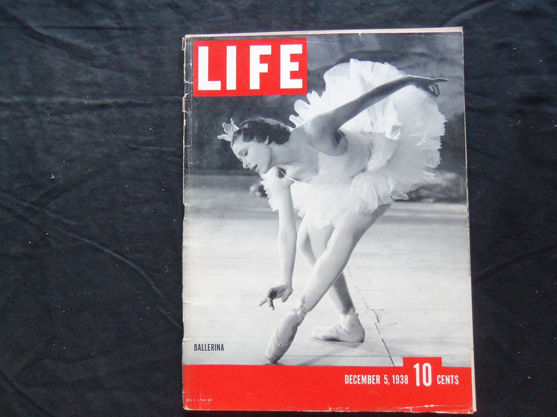 1938 DECEMBER 5 LIFE MAGAZINE - BALLERINA YVETTE CHAUVIRE - L 107