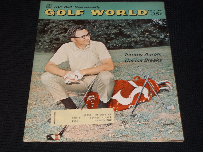 1969 AUGUST 5 GOLF WORLD MAGAZINE - TOMMY AARON FRONT COVER - E 6518
