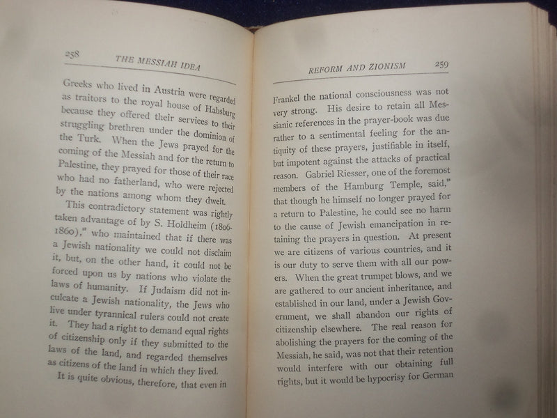 1906 THE MESSIAH IDEA IN JEWISH HISTORY HARDCOVER BOOK-JULIUS GREENSTONE-KD 8965