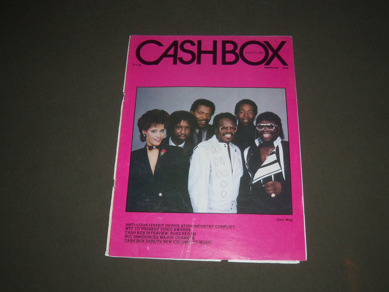 1984 AUGUST 4 CASHBOX MAGAZINE - ONE WAY COVER - SP 3501