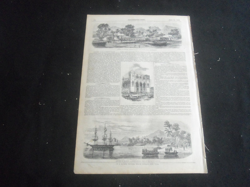 1853 OCTOBER 22 ILLUSTRATED NEWS MAGAZINE -BATTLE OF CENTAURS SCULPTURE -B 5531U
