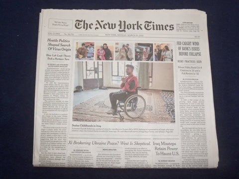 2023 MARCH 20 NEW YORK TIMES - FED CAUGHT WIND OF BANK'S ISSUES BEFORE COLLAPSE