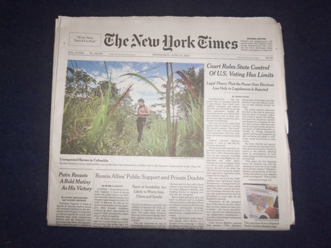 2023 JUNE 28 NEW YORK TIMES -COURT RULES STATE CONTROL OF U.S. VOTING HAS LIMITS