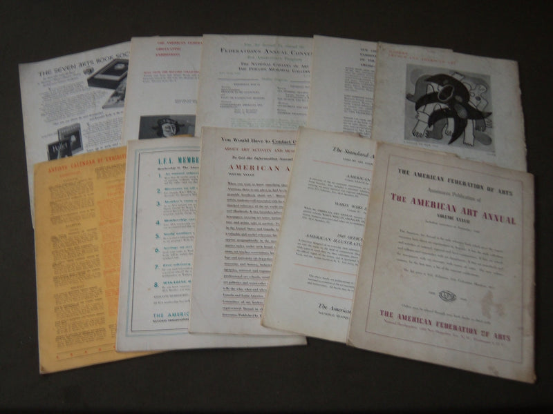 1943-1950 MAGAZINE OF ART LOT OF 10 ISSUES - NICE PHOTOS - O 277