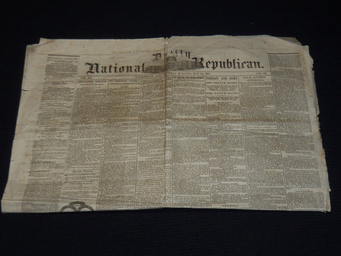 1871 MAY 25 DAILY NATIONAL REPUBLICAN NEWSPAPER - WASHINGTON D. C. - NP 3877E