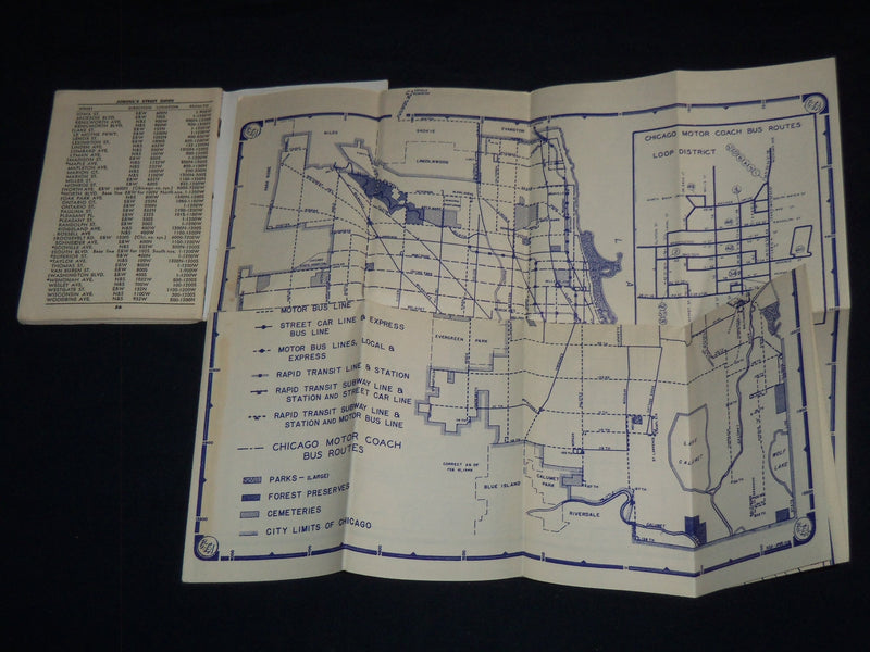 1951 JOBOUL'S CHICAGO STREET GUIDE - MAP - HANDY POCKET SIZE - J 8521