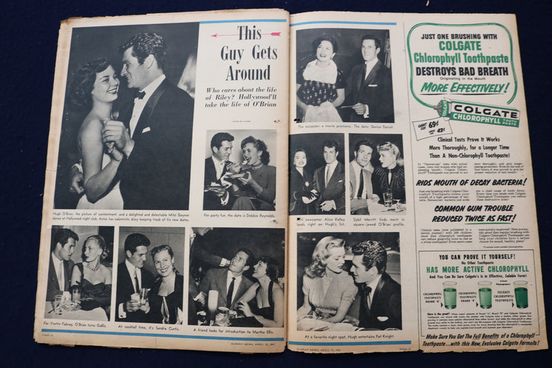 1953 APR 12 SUNDAY NEWS PICTURE - DANNY KAYE - MANTLE-IRVIN-SNIDER - E 22773