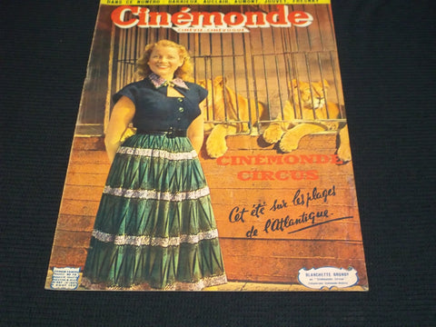1951 AUGUST 4 CINEMONDE MAGAZINE - BLANCHETTE BRUNOY COVER - E 24829