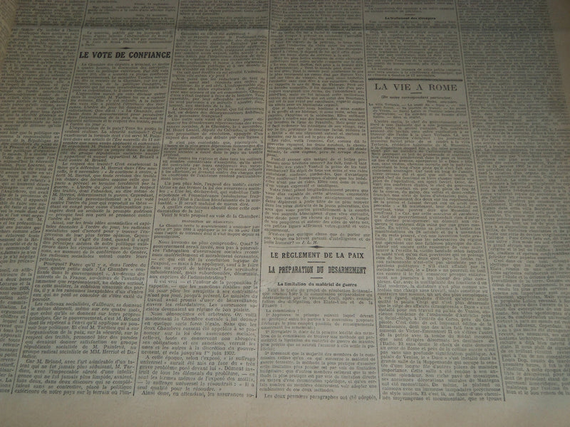 1930 OCTOBER-DECEMBER LE TEMPS FRENCH NEWSPAPER BOUND VOLUME - VB 9