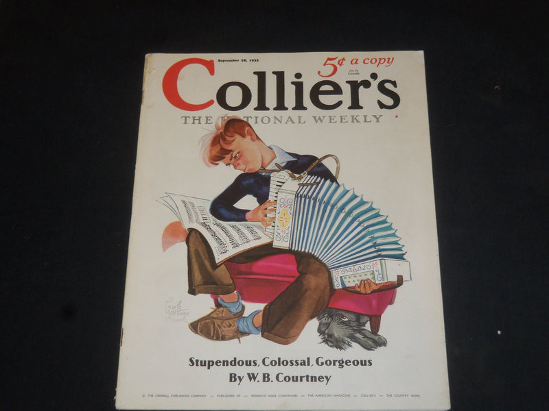1935 SEP 28 COLLIER'S MAGAZINE - GREAT ILLUSTRATIONS, ARTICLES & ADS - SP 8234