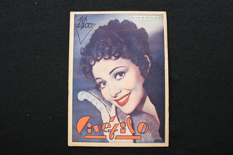 1937 FEB 13 CINEFILO MAGAZINE - OLIVIA DE HAVILLAND COVER - E 25057