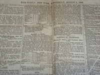 1869 AUGUST 4 THE NEW YORK WORLD NEWSPAPER - BASEBALL COVERAGE - NP 5233