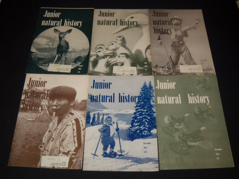 1953-1956 JUNIOR NATURAL HISTORY MAGAZINE LOT OF 35 ISSUES - O 1779C