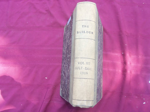 1919 JULY-DECEMBER THE BUILDER U. K. MAGAZINE BOUND VOLUMES - FOLD OUTS- C 59