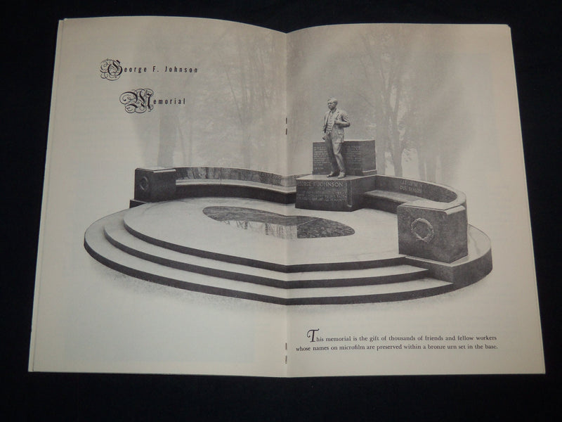 1951 GEORGE JOHNSON MEMORIAL STATUE UNVEILING CEREMONY PROGRAM - J 8628