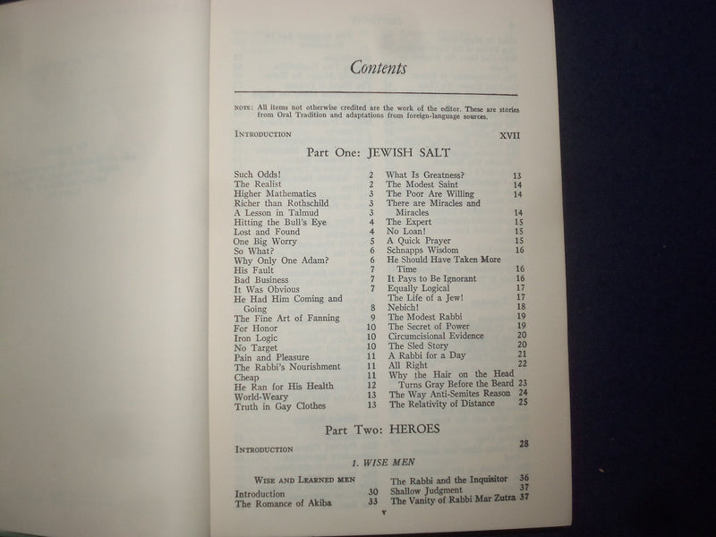 1963 A TREASURY OF JEWISH FOLKLORE HARDCOVER BOOK BY NATHAN AUSUBEL - KD 9136