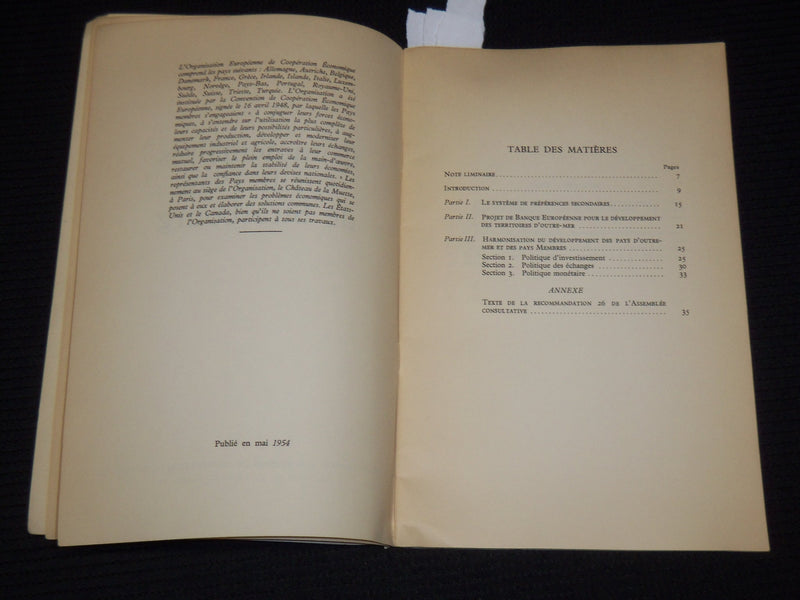 1954 MAY COMMENTAIRES SUR LE PLAN DE STRASBOURG FRENCH BULLETIN - PARIS - J 9884