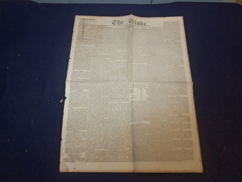 1833 SEPTEMBER 5 THE GLOBE NEWSPAPER - U.S. BANK - JACKSON - NP 5076