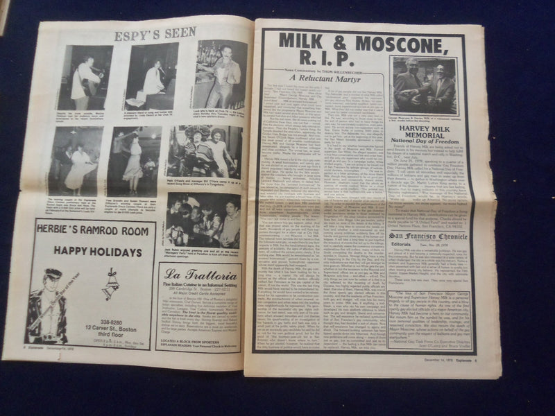 1978 DECEMBER 14 ESPLANADE NEWSPAPER - HAPPY HOLIDAYS - NP 6811