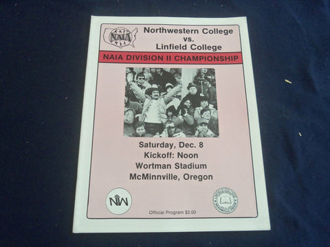 1984 DEC 8 NAIA DIVISION II CHAM. PROGRAM - NORTHWESTERN VS. LINFIELD - ST 6362G