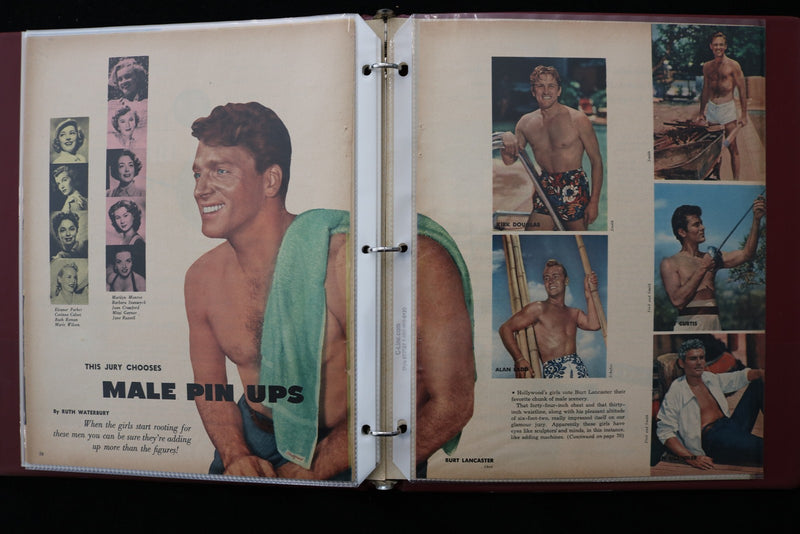 1950'S PHOTOPLAY MAGAZINE PIN-UPS SCRAPBOOK - E 24894
