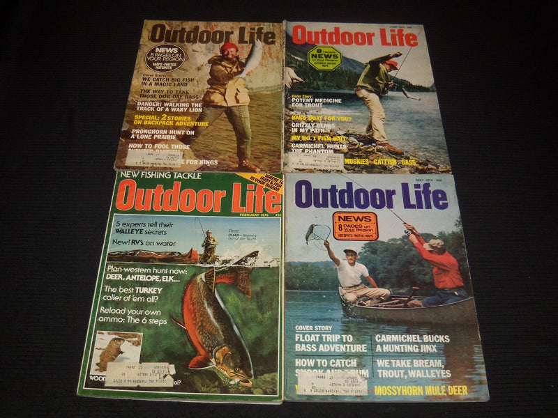 1971-1976 OUTDOOR LIFE MAGAZINES LOT OF 10 ISSUES - NICE COVERS - WR 104P