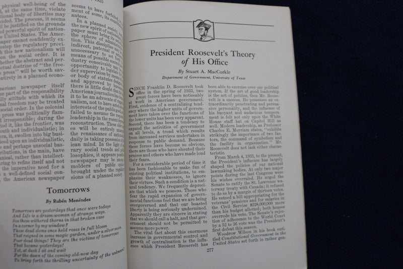 1935 JULY SOCIAL SCIENCE QUARTERLY SOFTCOVER BOOK - K 1453