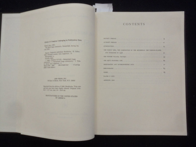 1982 THE SKOLT LAPP COMMUNITY SUENJELSIJD HARDCOVER BOOK - KARL NICKUL - KD 8851