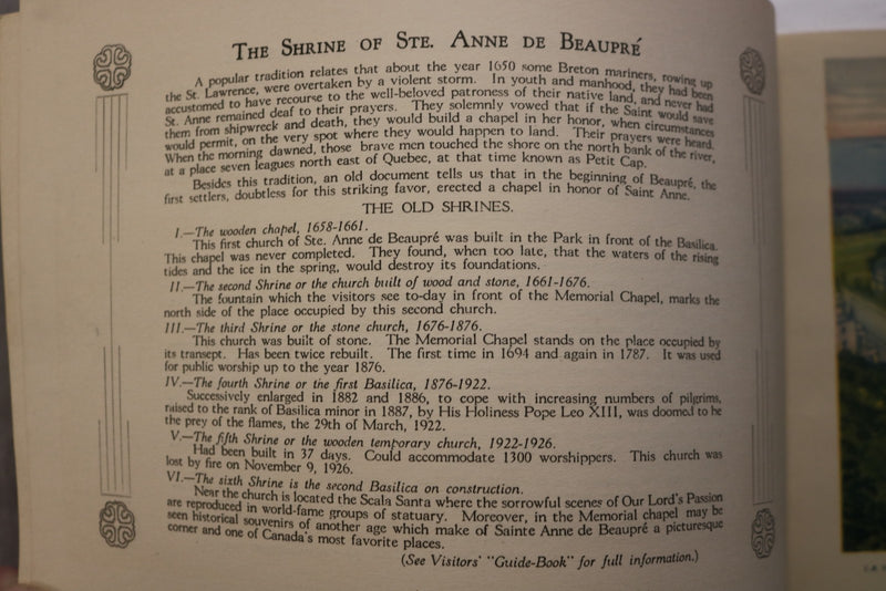 1920'S SAINTE ANNE DE BEAUPRE ALBUM - SOFTCOVER BOOK - K 3476