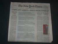 2019 SEP 27 NEW YORK TIMES-WHISTLE-BLOWER COMPLAINT ASSERTS WHITE HOUSE COVER-UP