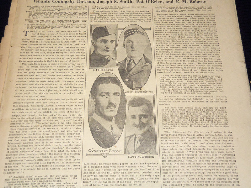 1917-1918 NEW YORK TIMES NEWSPAPER BOOK REVIEW SECTIONS LOT OF 20 - O 3221E