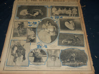 1909 THE BOSTON HERALD SUNDAY MAGAZINE SECTIONS LOT OF 21 - NICE PHOTOS - UP 94
