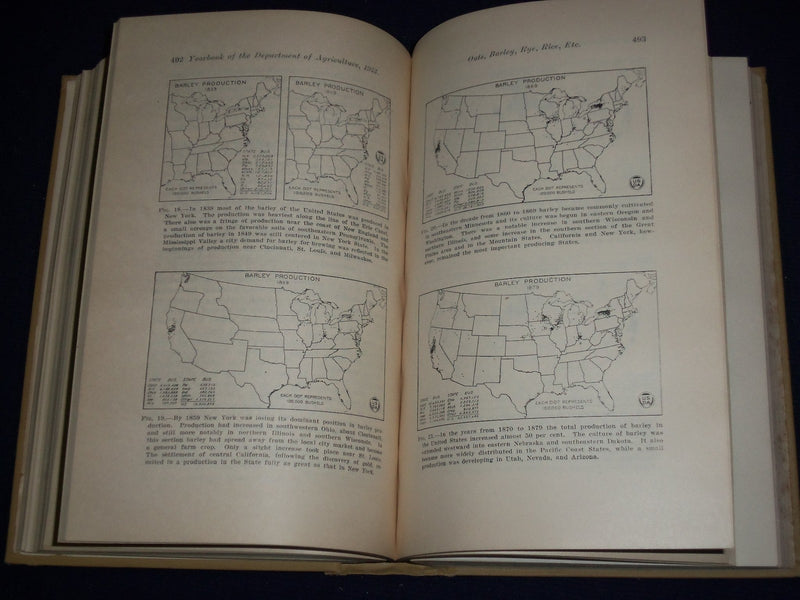 1922 UNITED STATES DEPT OF AGRICULTURE YEARBOOK - MAPS + INFO + PHOTOS - KD 2144