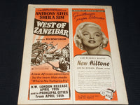 1954 APRIL 17 PICTUREGOER MAGAZINE - PIPER LAURIE FRONT COVER - E 5887