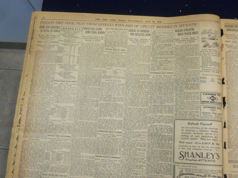 1918 MAY 29 NEW YORK TIMES - GERMANS TAKE 15,000 PRISONERS - NT 8185